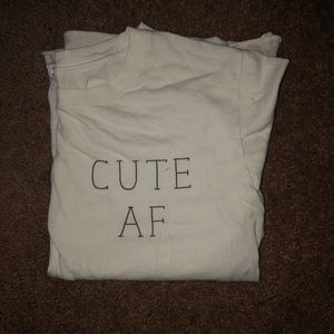 Cute AF White Crop Top